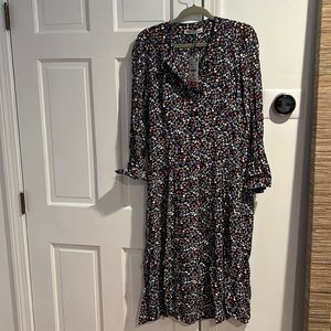 Zara floral midi dress